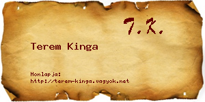 Terem Kinga névjegykártya