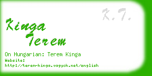 kinga terem business card